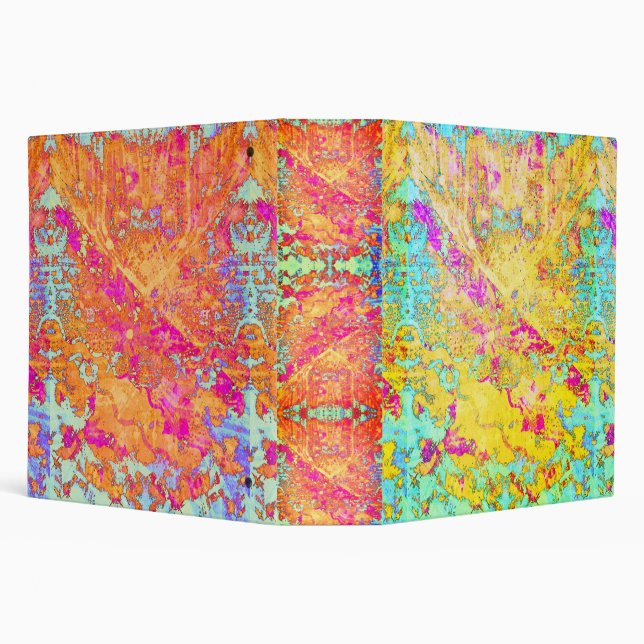 Multicolor Abstract Print School Binder (Background)