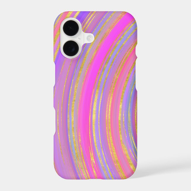 Multicolor and Gold Iphone Case (Back)