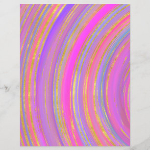 Multicolor and Gold Scrapbook Paper