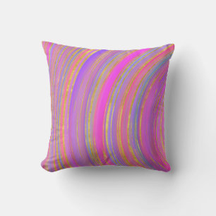 Multicolor and Gold Throw Pillow