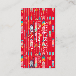 Multicolor Arrow Pattern Thunder_Cove Business Card