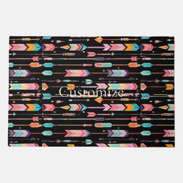 Multicolor Arrow Pattern Thunder_Cove Doormat (Front)