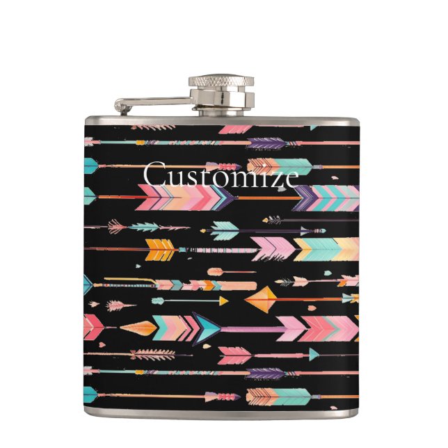 Multicolor Arrow Pattern Thunder_Cove Flask (Front)