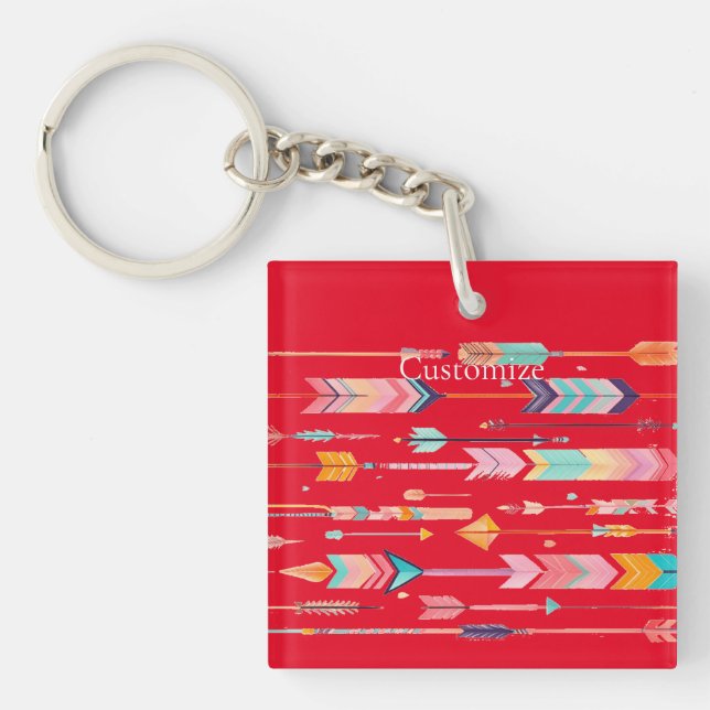 Multicolor Arrow Pattern Thunder_Cove Keychain (Front)
