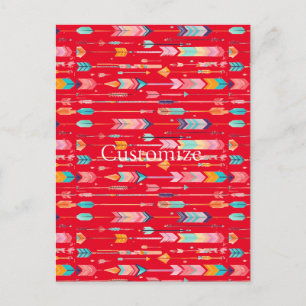 Multicolor Arrow Pattern Thunder_Cove Postcard