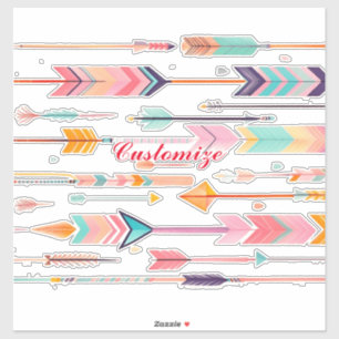 Multicolor Arrow Pattern Thunder_Cove Sticker