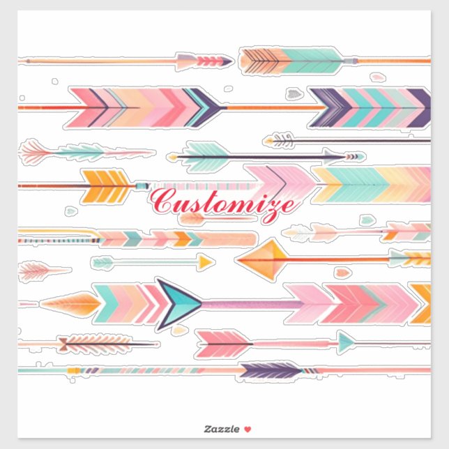 Multicolor Arrow Pattern Thunder_Cove Sticker (Sheet)
