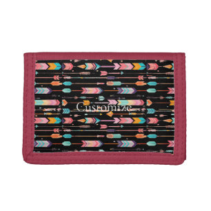 Multicolor Arrow Pattern Thunder_Cove Tri-fold Wallet