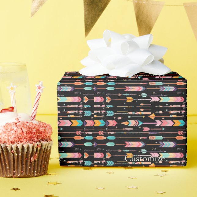 Multicolor Arrow Pattern Thunder_Cove Wrapping Paper (Birthday Party)