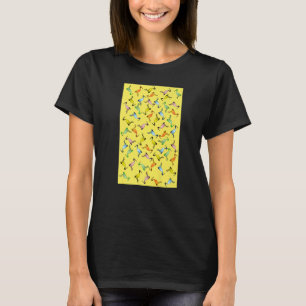 Multicolor Australian Bin Chicken Bird Pattern On  T-Shirt