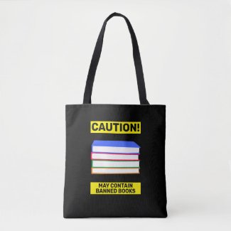 Multicolor Banned Books Tote Bag