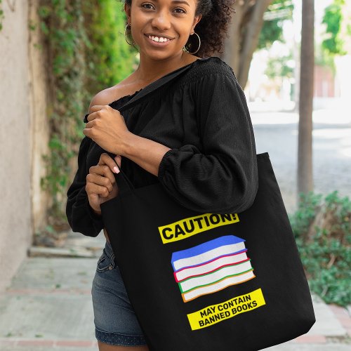 Multicolor Banned Books Tote Bag