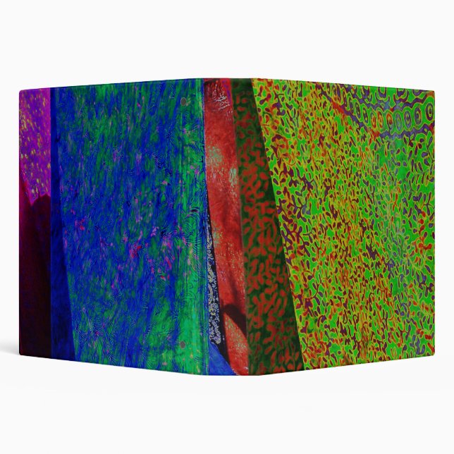 Multicolor Batik Fabric 1.5 Inch Binder (Background)