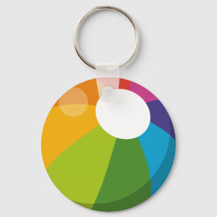Multicolor Beach Ball Keychain