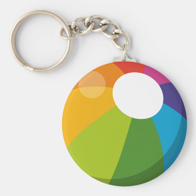 Multicolor Beach Ball Keychain (Front)