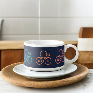 Multicolor Bicycle Pattern Bowl