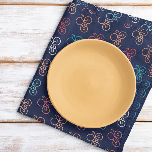Multicolor Bicycle Pattern Cloth Placemat