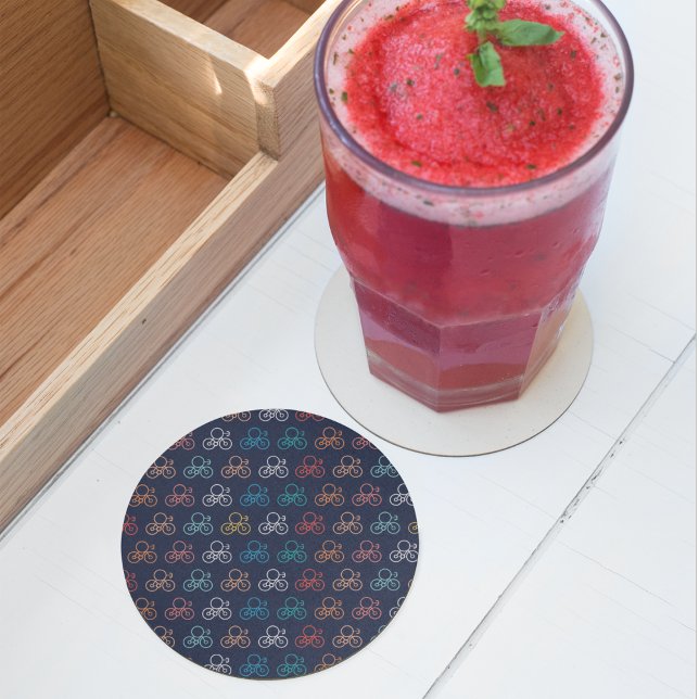 Multicolor Bicycle Pattern Coaster Set (Coaster)