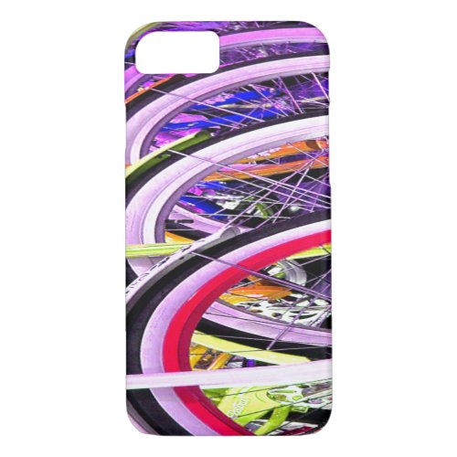 Multicolor Bicyles Artistic and Fun Phone Case