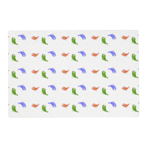 Multicolor birds placemat