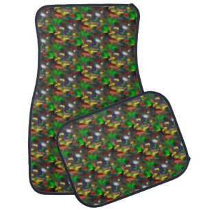Multicolor Black Opal Pattern Car Floor Mat
