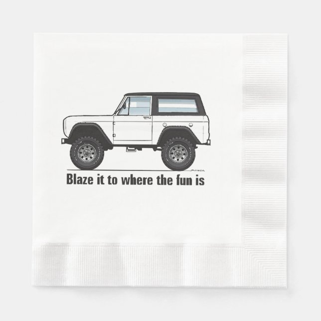 Multicolor Black Top  Napkins (Front)