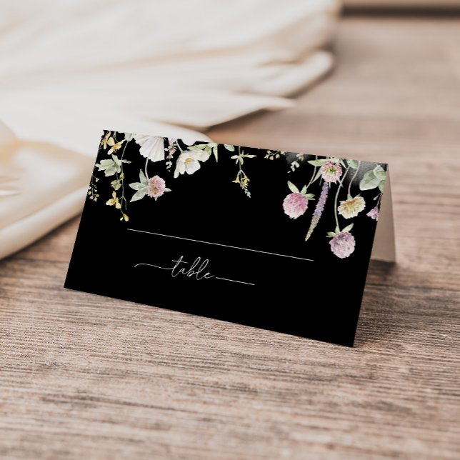 Multicolor Boho Fall Floral Wedding  Place Card (Creator Uploaded)