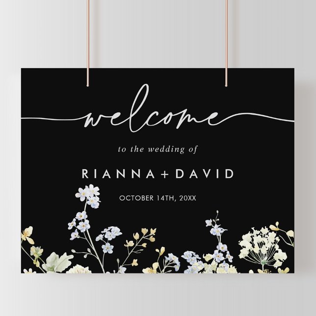 Multicolor Boho Fall Floral Wedding Welcome Sign (Creator Uploaded)