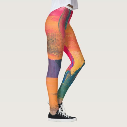 Multicolor Bright Patterns Leggings