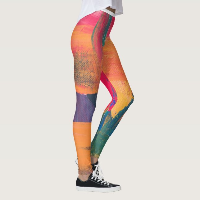 Multicolor Bright Patterns Leggings (Right)