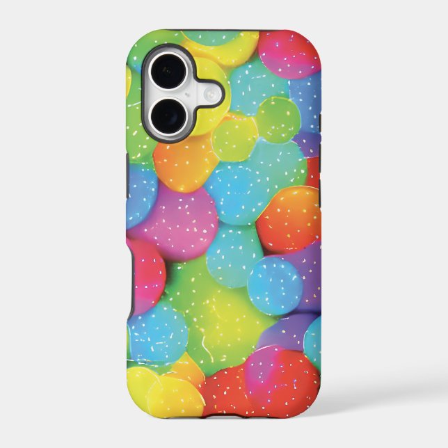 Multicolor bubble background II Iphone Case (Back)