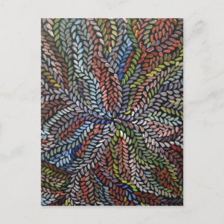 Multicolor bush medicine leaves postcard