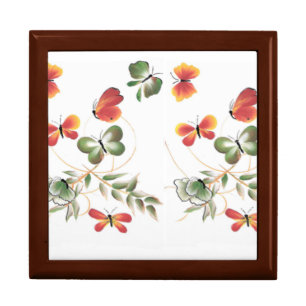 MultiColor Butterflies Art Jewelry Box