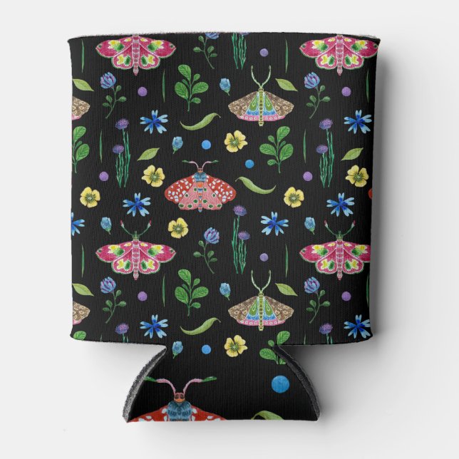 Multicolor Butterflies: Bright Seamless Pattern Can Cooler (Front)