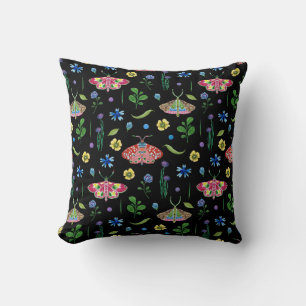 Multicolor Butterflies: Bright Seamless Pattern Throw Pillow
