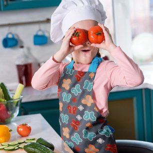 Multicolor Butterfly Apron