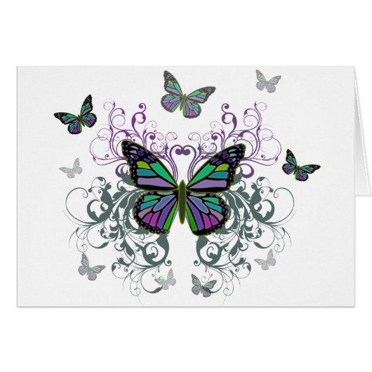 MultiColor Butterfly Cards (Front Horizontal)