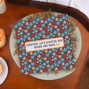 Multicolor Butterfly Cloth Napkin