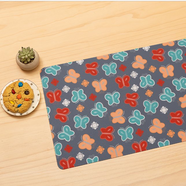 Multicolor Butterfly Cloth Placemat (table placemat)