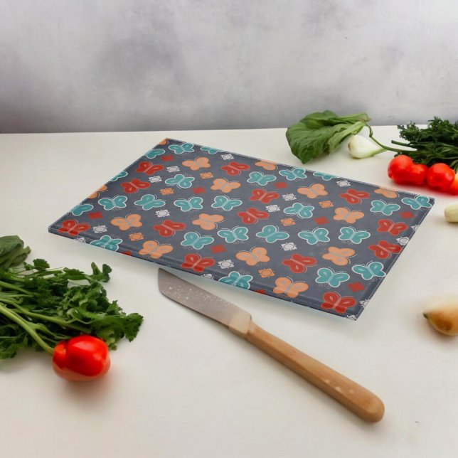 Multicolor Butterfly Cutting Board (Chopping Board)