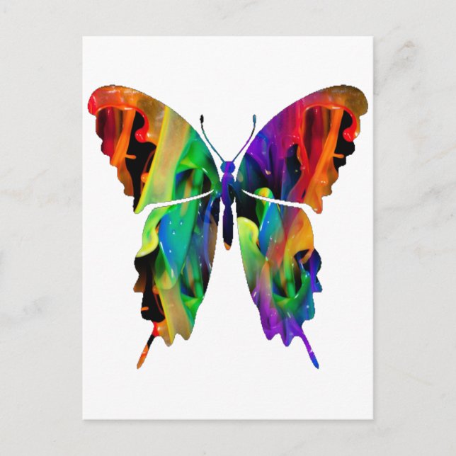 MULTICOLOR BUTTERFLY PRODUCTS POSTCARD (Front)