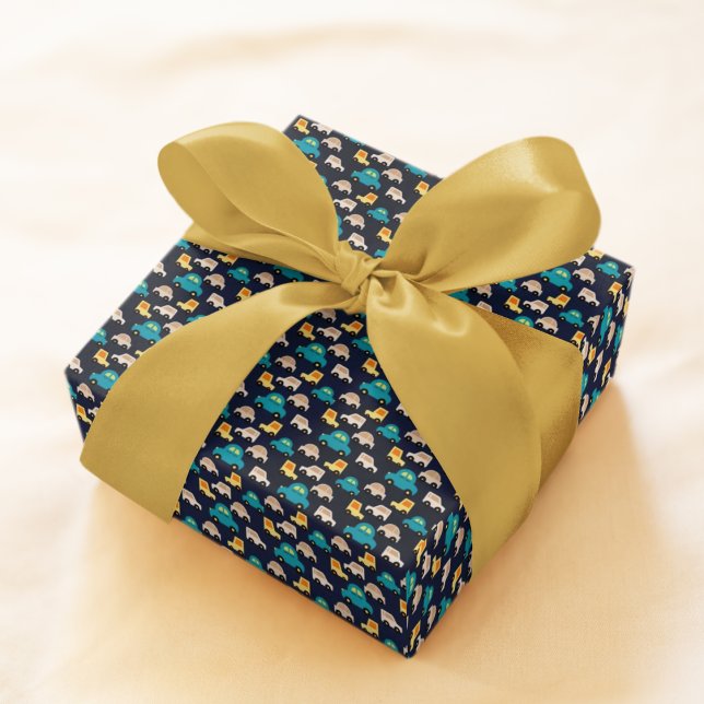 Multicolor Cars Cartoon  Wrapping Paper (toy car birthday packing gift wrap,gift wrapping paper,return gift wrap paper,paper gift)