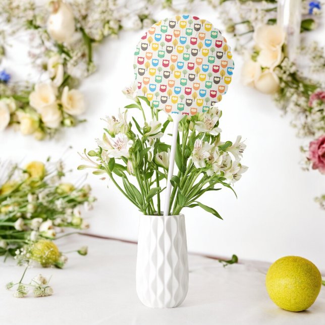 Multicolor Cartoon Owl Balloon (Sleepy owl balloon,birthday party balloon,baby shower decoration,kid birthday party supplies)