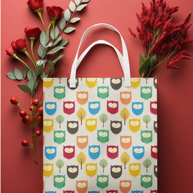 Multicolor Cartoon Owl Gift Bag (gift bag, birthday surprise gift bag, teddy bear gift bag, wine gift bag, travel bag, use and throw )