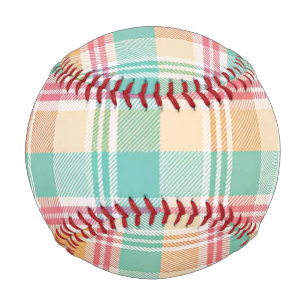Multicolor Checkered Plaid Baseball
