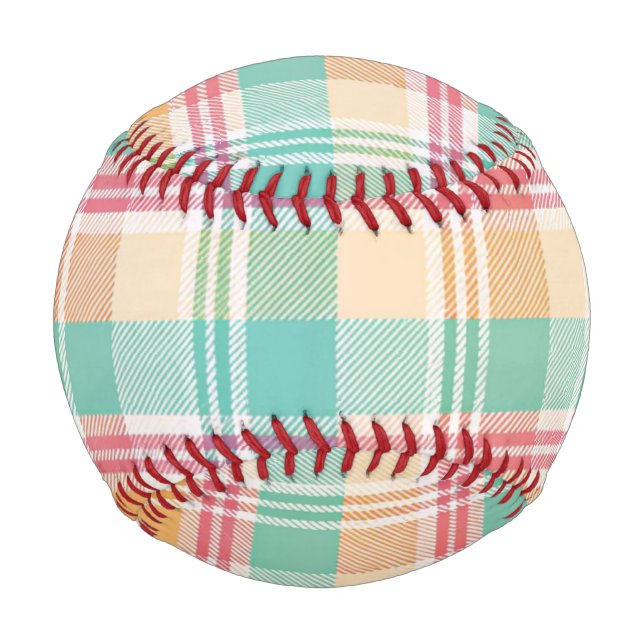 Multicolor Checkered Plaid Baseball (Front)