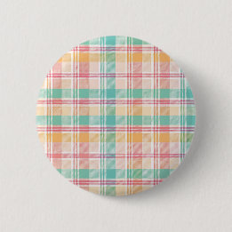 Multicolor Checkered Plaid Button
