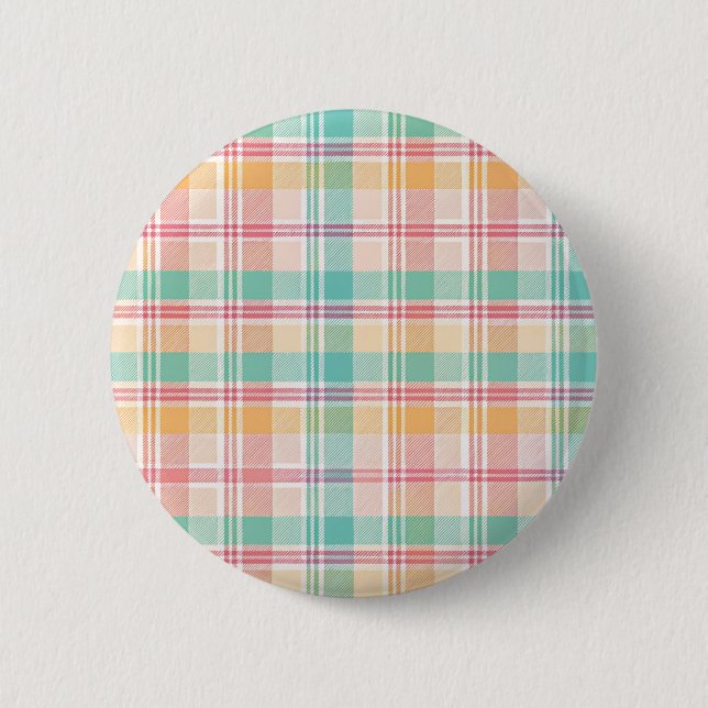 Multicolor Checkered Plaid Button (Front)
