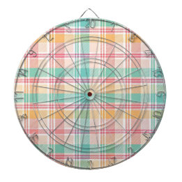 Multicolor Checkered Plaid Dart Board