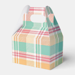Multicolor Checkered Plaid Favor Boxes